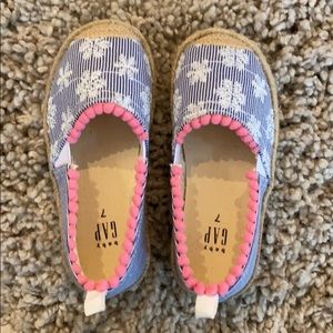 Toddler Eyelet Stripe Espadrille Flats